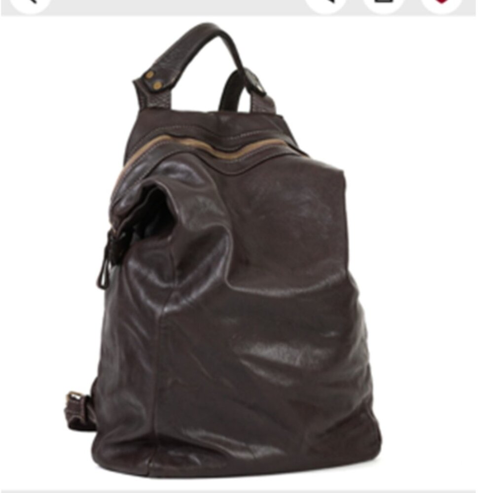 Leather backpack